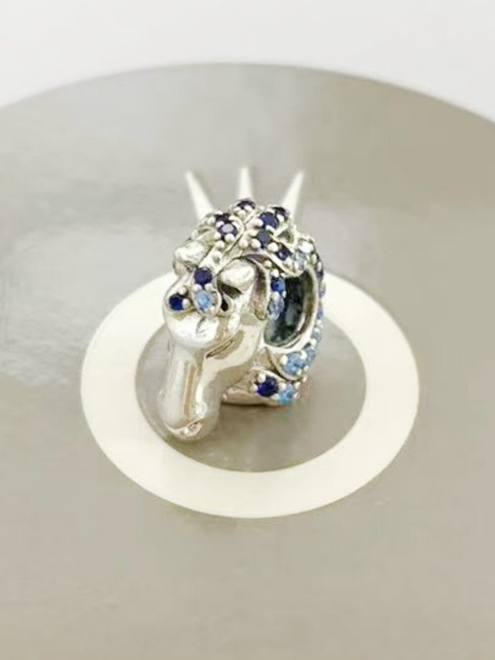 Authentic Pandora silver handmade Charm Steed head